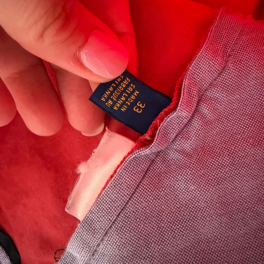 Polo Ralph Lauren Chino Shorts 33x5.5 Coral Pink Stretch Classic Fit Pony Logo - Picture 5 of 6